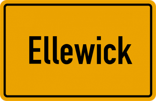 Ortsschild Ellewick