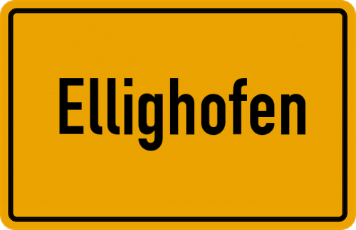 Ortsschild Ellighofen