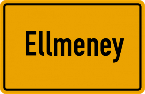 Ortsschild Ellmeney