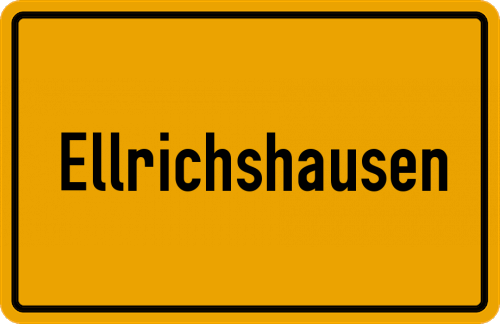 Ortsschild Ellrichshausen