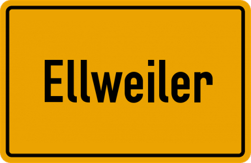 Ortsschild Ellweiler