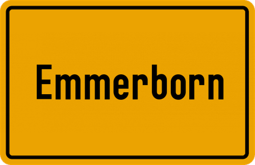 Ortsschild Emmerborn