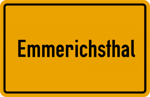 Ortsschild Emmerichsthal