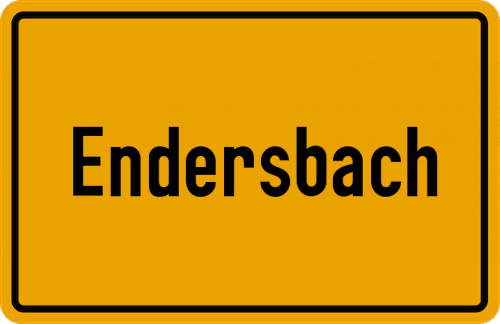 Ortsschild Endersbach