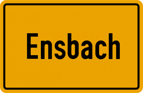 Ortsschild Ensbach