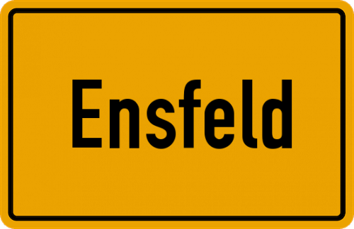 Ortsschild Ensfeld