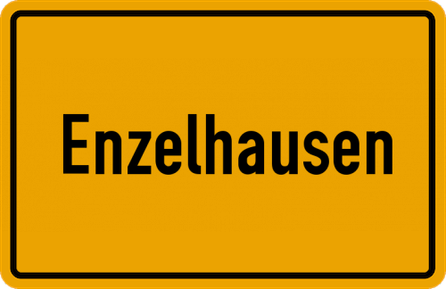 Ortsschild Enzelhausen
