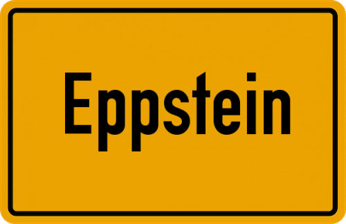 Ortsschild Eppstein, Pfalz