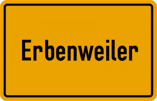 Ortsschild Erbenweiler