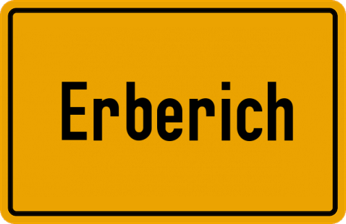 Ortsschild Erberich