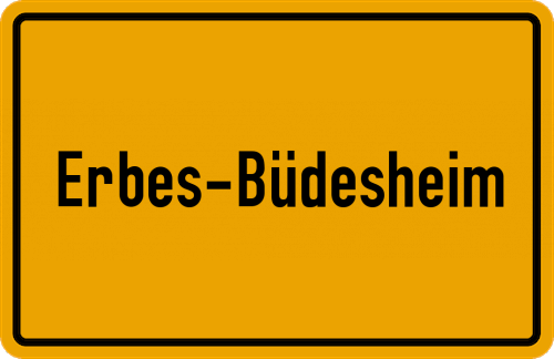 Ortsschild Erbes-Büdesheim