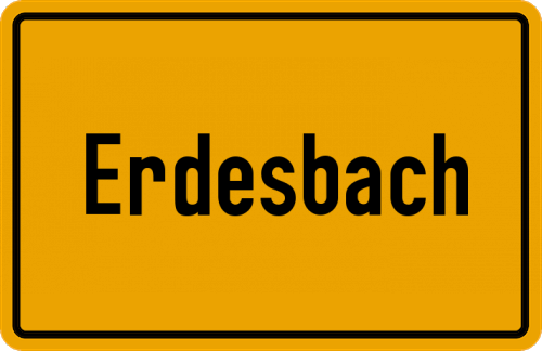 Ortsschild Erdesbach