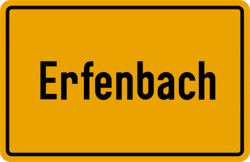 Ortsschild Erfenbach