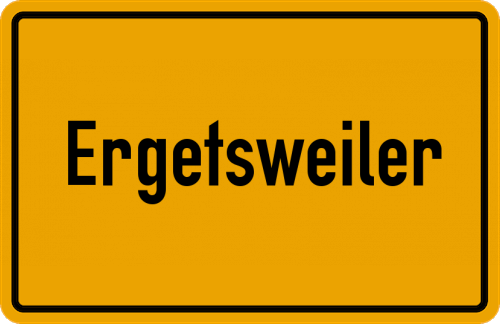 Ortsschild Ergetsweiler