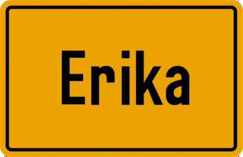 Ortsschild Erika, Ems