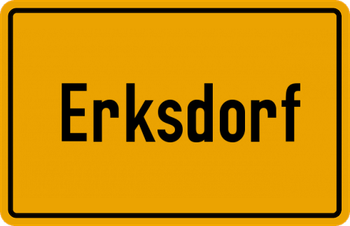 Ortsschild Erksdorf