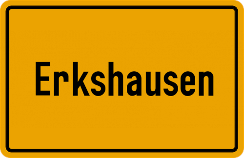 Ortsschild Erkshausen