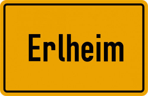 Ortsschild Erlheim