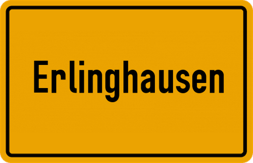 Ortsschild Erlinghausen