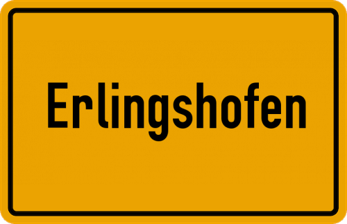 Ortsschild Erlingshofen