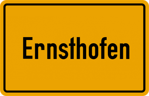 Ortsschild Ernsthofen, Odenwald