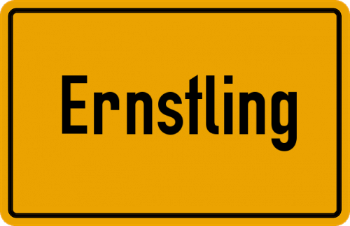 Ortsschild Ernstling, Niederbayern