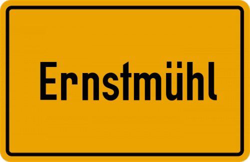 Ortsschild Ernstmühl