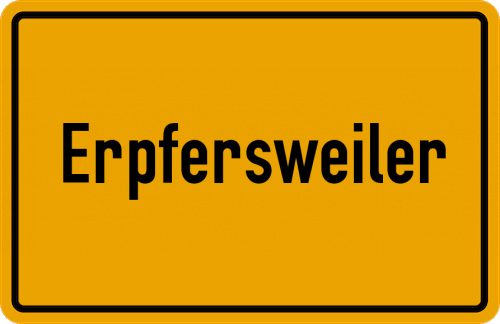 Ortsschild Erpfersweiler