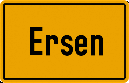 Ortsschild Ersen, Hessen