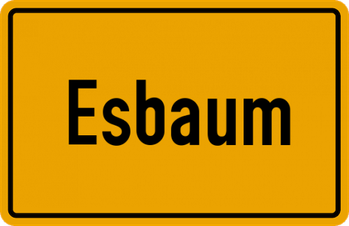 Ortsschild Esbaum