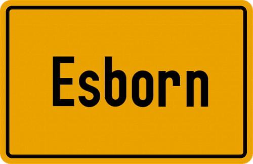 Ortsschild Esborn