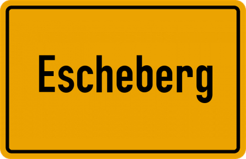 Ortsschild Escheberg
