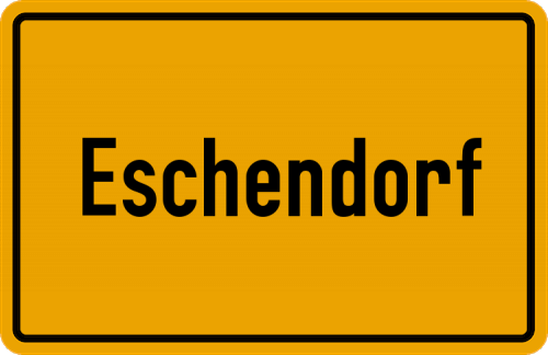 Ortsschild Eschendorf