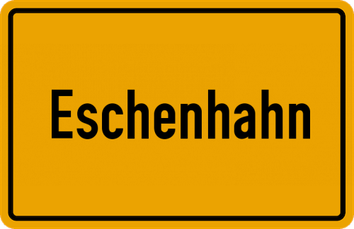 Ortsschild Eschenhahn