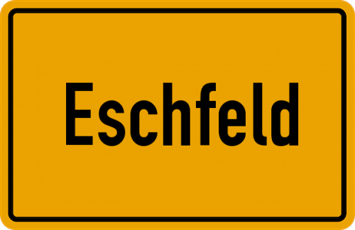 Ortsschild Eschfeld