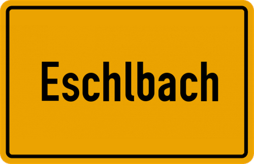 Ortsschild Eschlbach