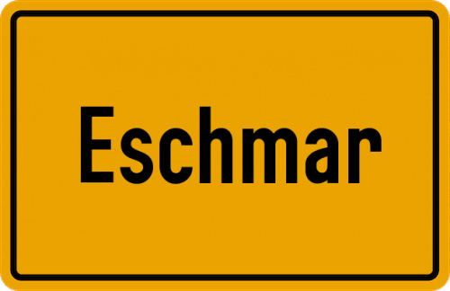 Ortsschild Eschmar