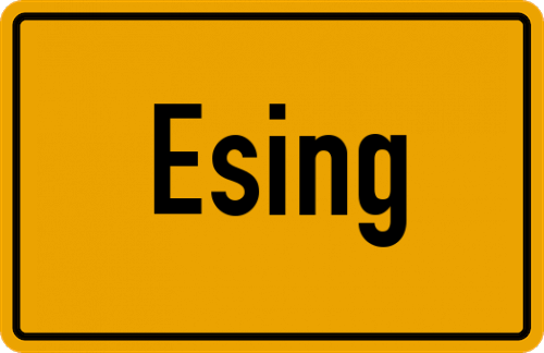 Ortsschild Esing, Eiderstedt