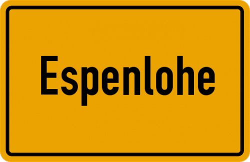 Ortsschild Espenlohe