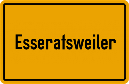Ortsschild Esseratsweiler