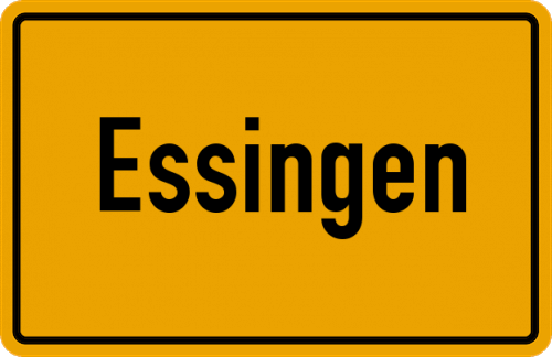 Ortsschild Essingen, Pfalz