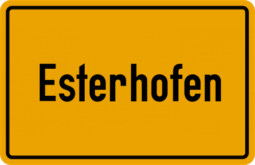 Ortsschild Esterhofen