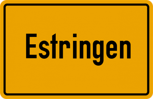 Ortsschild Estringen