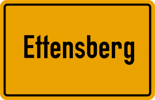 Ortsschild Ettensberg, Allgäu