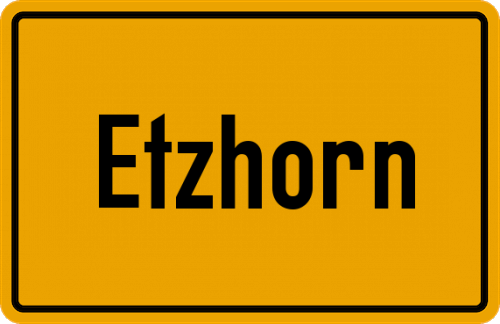 Ortsschild Etzhorn