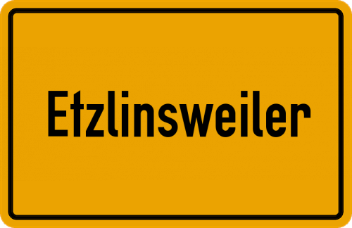 Ortsschild Etzlinsweiler