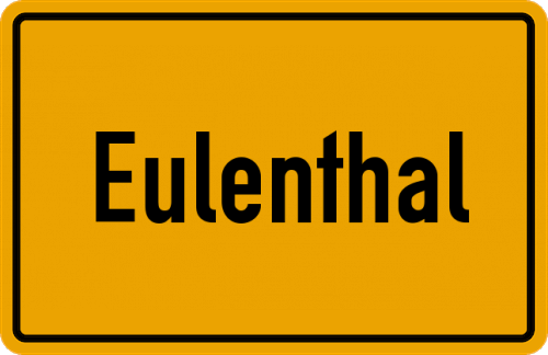 Ortsschild Eulenthal