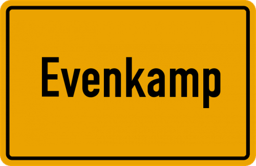 Ortsschild Evenkamp