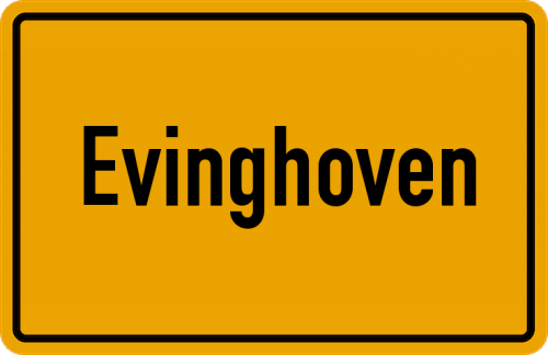Ortsschild Evinghoven