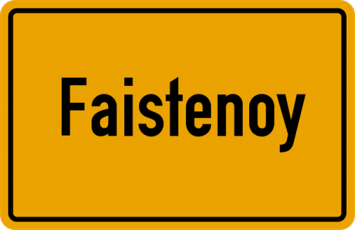Ortsschild Faistenoy